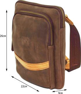 Мужская наплечная сумка из кожи Crazy Horse - VATTO (11881) - 2