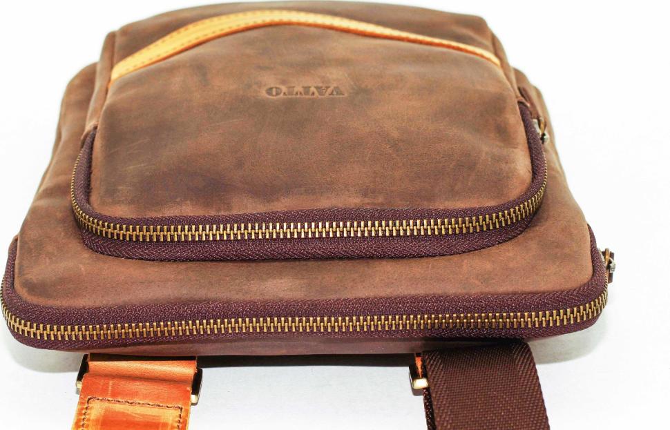 Мужская наплечная сумка из кожи Crazy Horse - VATTO (11881)