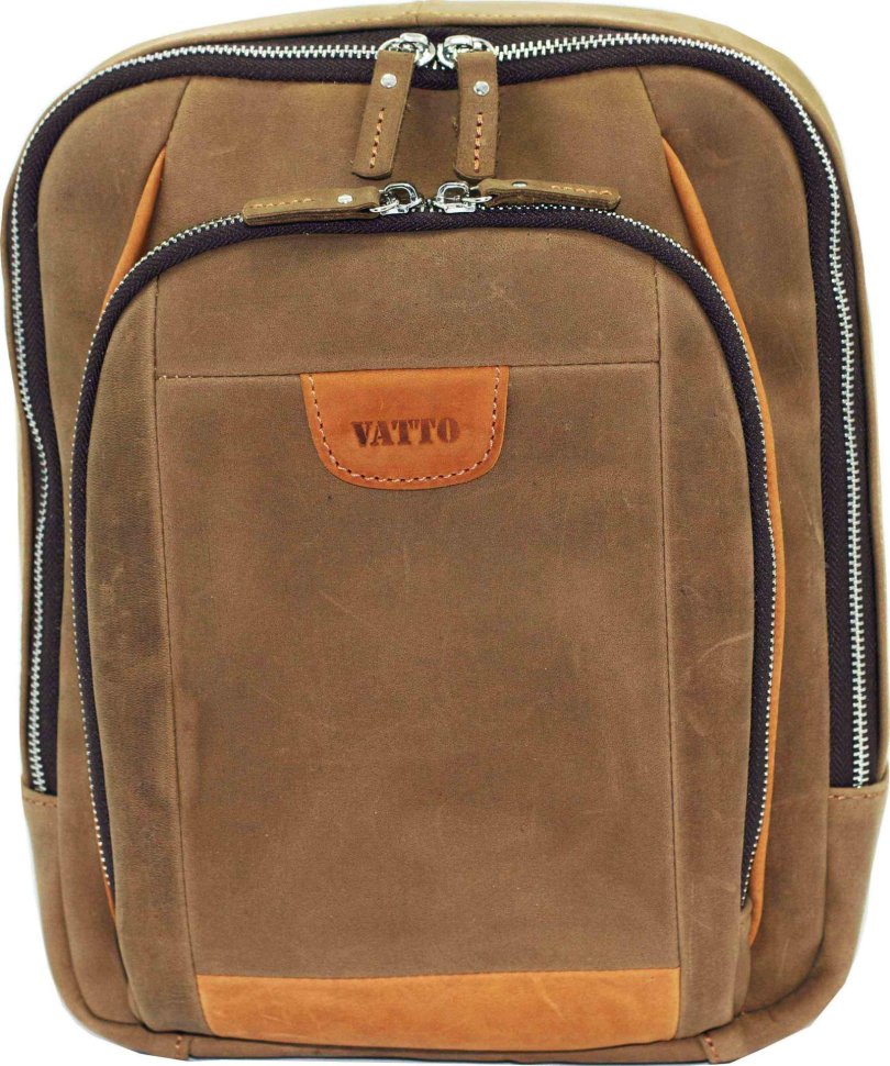 Невеликий чоловічий міської рюкзак з вінтажній шкіри VATTO (12081)