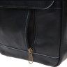 Молодежная мужская сумка на плечо из гладкой черной кожи Keizer (21403) - 4