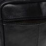 Молодежная мужская сумка на плечо из гладкой черной кожи Keizer (21403) - 6