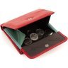 Маленький женский кожаный кошелек красного цвета на магните ST Leather 1767340 - 5