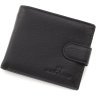 Чоловіче шкіряне портмоне компактного розміру в чорному кольорі ST Leather 1767440 - 1