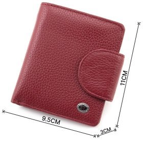 Бордовий жіночий гаманець невеликого розміру ST Leather (16377)