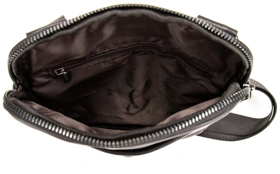 Черная мужская сумка-планшет из натуральной гладкой кожи Tiding Bag 77540