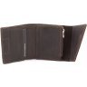 Шкіряний гаманець шоколадного кольору з фіксацією на магніт Grande Pelle 67840 - 2