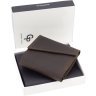 Шкіряний гаманець шоколадного кольору з фіксацією на магніт Grande Pelle 67840 - 9