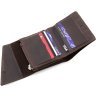 Шкіряний гаманець шоколадного кольору з фіксацією на магніт Grande Pelle 67840 - 5