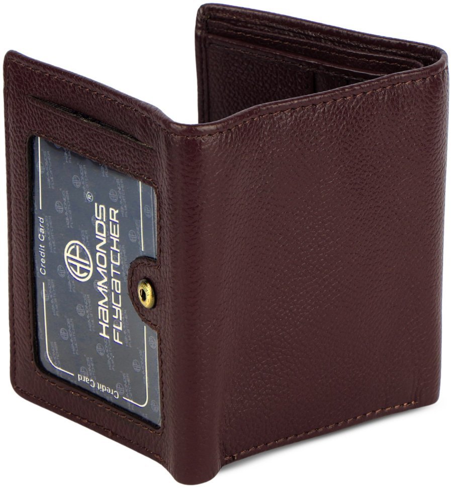 Мужское портмоне из кожи на кнопке в 2 сложения Hammonds Flycatcher HF597 коричневого цвета 108040 фото №4 Мужское портмоне из кожи на кнопке в 2 сложения Hammonds Flycatcher HF597 коричневого цвета 108040 modnotak фото №4