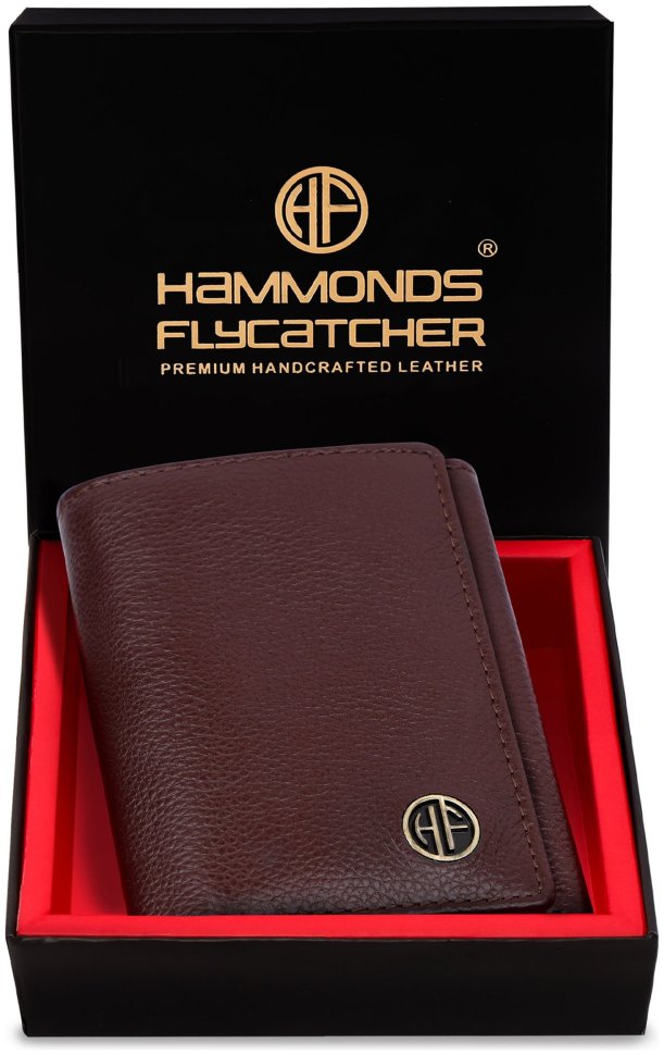 Мужское портмоне из кожи на кнопке в 2 сложения Hammonds Flycatcher HF597 коричневого цвета 108040 фото №5 Мужское портмоне из кожи на кнопке в 2 сложения Hammonds Flycatcher HF597 коричневого цвета 108040 modnotak фото №5