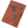 Світло-коричнева матова обкладинка для паспорта з натуральної шкіри ST Leather (16596) - 3