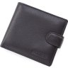 Мужское портмоне из натуральной зернистой кожи черного цвета под много карт Marco Coverna (21596) - 1