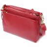 Стильная каркасная женская сумка на каждый день из натуральной кожи через плечо Vintage 98140 красного цвета modnotak фото - 2