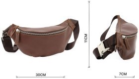 Стильная мужская сумка бананка из натуральной кожи Grande Pelle (10425)