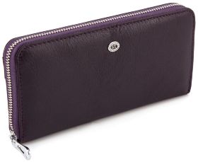 Жіночий великий гаманець фіолетового кольору ST Leather (16661)