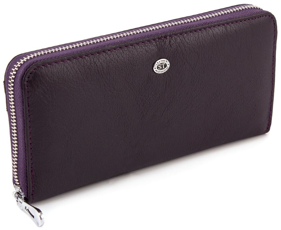 Жіночий великий гаманець фіолетового кольору ST Leather (16661)