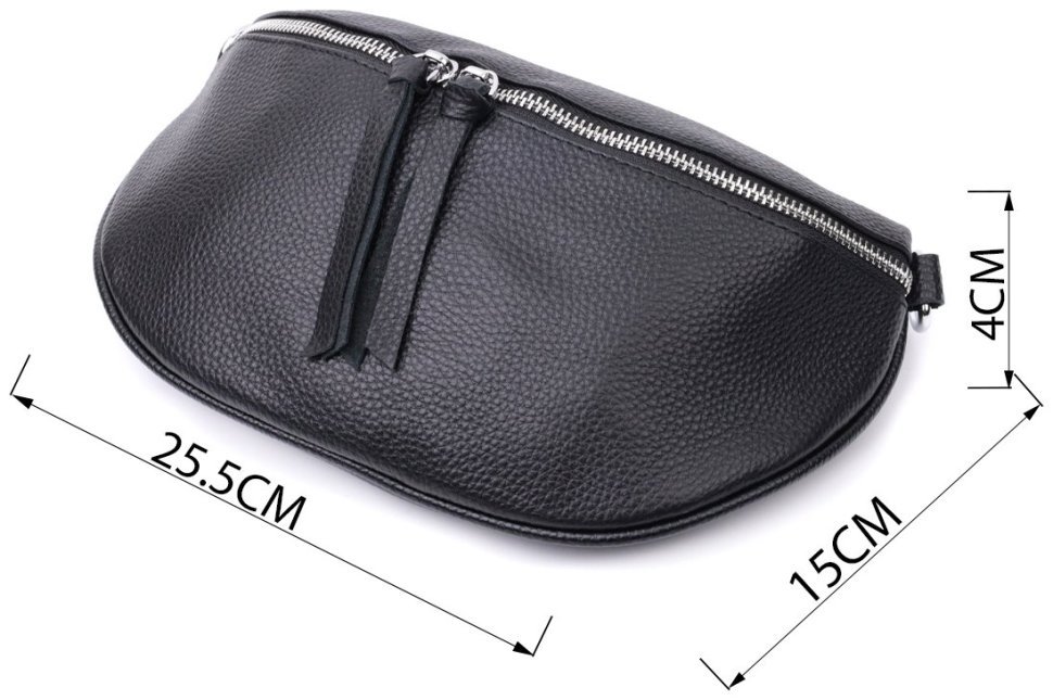 Женская кожаная сумка через плечо с мини-кошельком Vintage 2422666 Черная modnotak фото №3