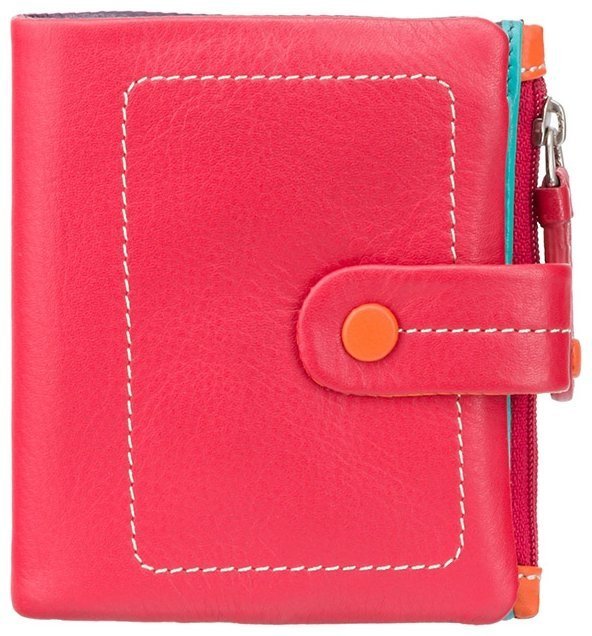 Червоний шкіряний жіночий гаманець невеликого розміру з фіксацією на кнопку Visconti Mojito 68840