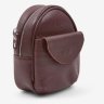 Марсаловая женская плечевая мини-сумка из натуральной кожи флотар BlankNote Kroha 79040 - 4