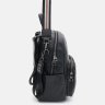 Черный женский рюкзак-сумка среднего размера из натуральной кожи Ricco Grande (59140) - 4