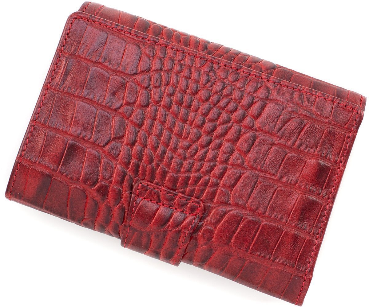 Червоний жіночий гаманець з натуральної зносостійкого шкіри Tony Bellucci (12463)
