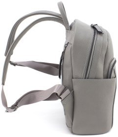 Женский городской рюкзак из натуральной кожи турецкого производства в сером цвете KARYA 69740