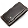Чоловічий шкіряний недорогий гаманець-клатч у коричневому кольорі Bexhill (19704) - 5