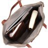 Бежевая женская сумка большого размера из натуральной кожи Vintage 2422304 - 5