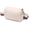 Кожаная женская сумка-кроссбоди маленького размера в белом цвете Vintage 2422404 - 2