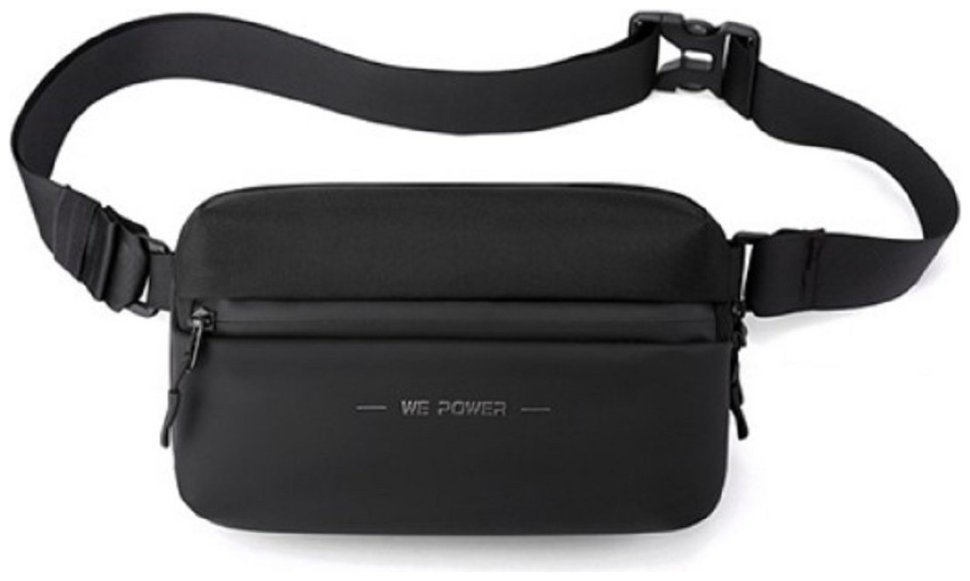 Текстильна чоловіча сумка бананка чорного кольору Confident 90741 modnotak фото №14