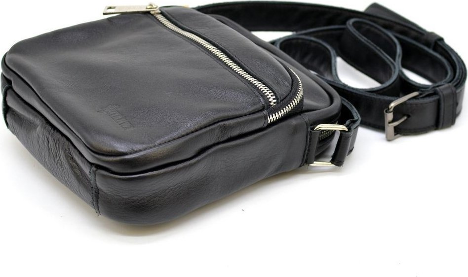 Мужская маленькая сумка-планшет из натуральной гладкой кожи TARWA (21712)