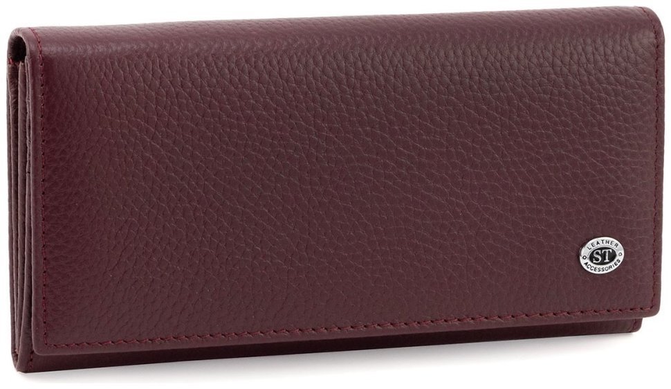 Женский кожаный кошелек бордового цвета с магнитной застежкой ST Leather 90841 фото №1 Женский кожаный кошелек бордового цвета с магнитной застежкой ST Leather 90841 modnotak фото №1
