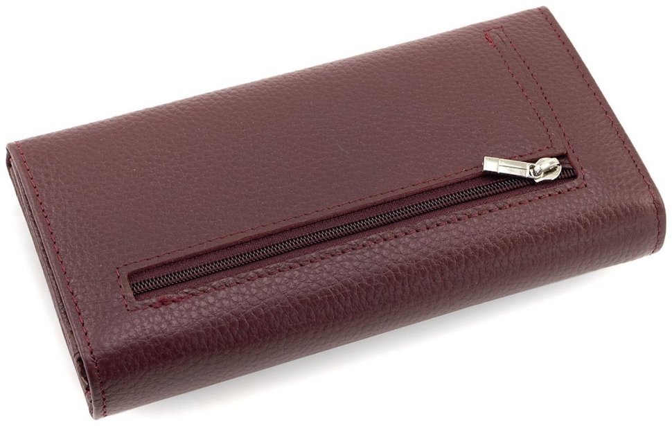 Женский кожаный кошелек бордового цвета с магнитной застежкой ST Leather 90841 фото №4 Женский кожаный кошелек бордового цвета с магнитной застежкой ST Leather 90841 modnotak фото №4