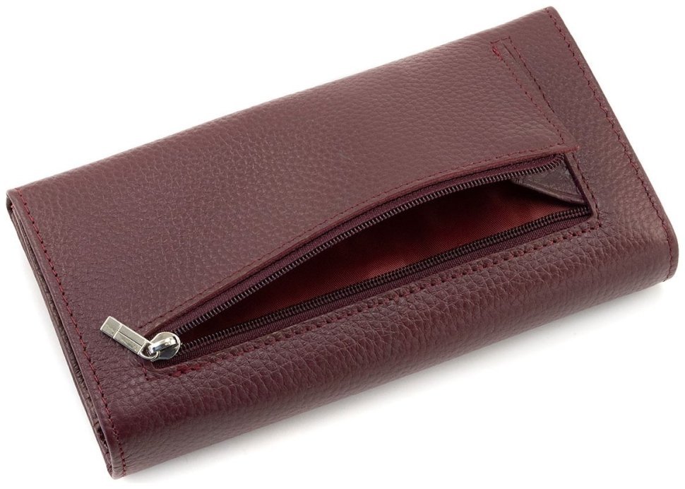 Женский кожаный кошелек бордового цвета с магнитной застежкой ST Leather 90841 фото №5 Женский кожаный кошелек бордового цвета с магнитной застежкой ST Leather 90841 modnotak фото №5