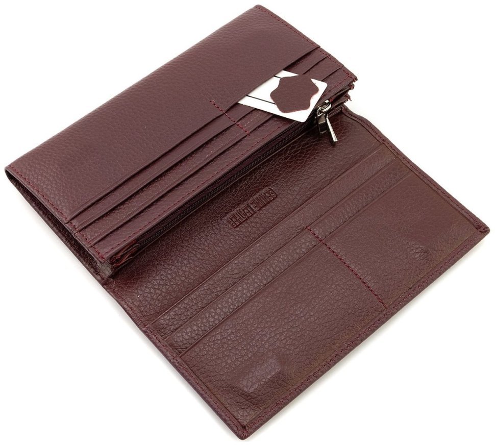 Женский кожаный кошелек бордового цвета с магнитной застежкой ST Leather 90841 фото №7 Женский кожаный кошелек бордового цвета с магнитной застежкой ST Leather 90841 modnotak фото №7