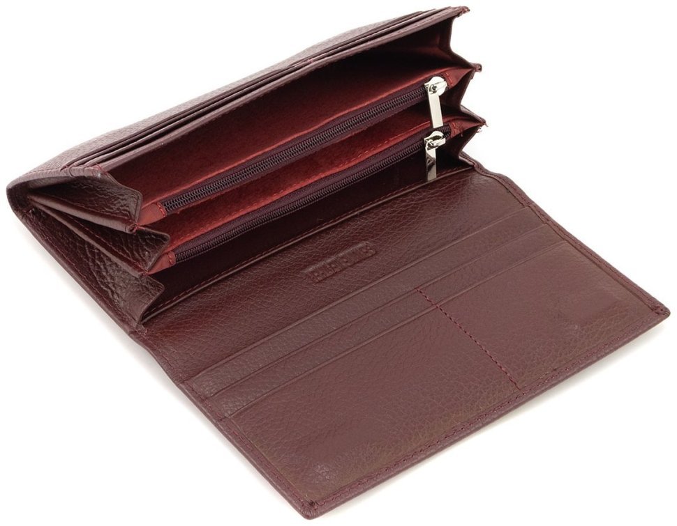 Женский кожаный кошелек бордового цвета с магнитной застежкой ST Leather 90841 фото №10 Женский кожаный кошелек бордового цвета с магнитной застежкой ST Leather 90841 modnotak фото №10