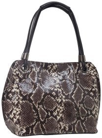 Разноцветная женская сумка из лакированной кожи под змею Desisan 81241