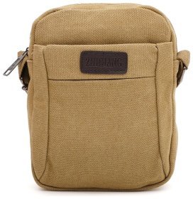 Невелика чоловіча сумка-планшет із щільного текстилю у кольорі хакі Monsen 71541