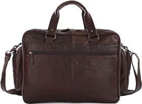Коричневая деловая сумка для ноутбука с карманом органайзером  VINTAGE STYLE (14055)