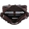 Коричневая деловая сумка для ноутбука с карманом органайзером  VINTAGE STYLE (14055) - 8