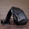 Чорна стильна сумка-рюкзак з натуральної шкіри VINTAGE STYLE (14414) - 4