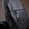 Чорна стильна сумка-рюкзак з натуральної шкіри VINTAGE STYLE (14414) - 7