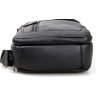 Черная стильная сумка-рюкзак из натуральной кожи VINTAGE STYLE (14414) - 9