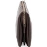 Большой кожаный клатч коричневого цвета на молнии Grande Pelle (10503) - 2