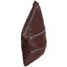 Деловая мужская сумка-слинг из натуральной кожи под фактуру кроко Vip Collection 102341 коричневого цвета modnotak фото - 4