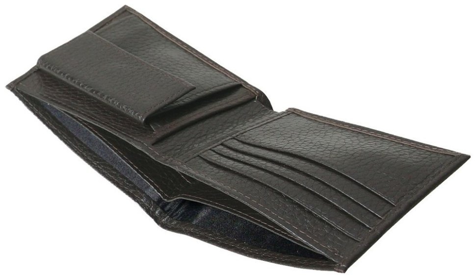 Кожаное портмоне с монетницей коричневого цвета Vip Collection 102541 modnotak фото №3