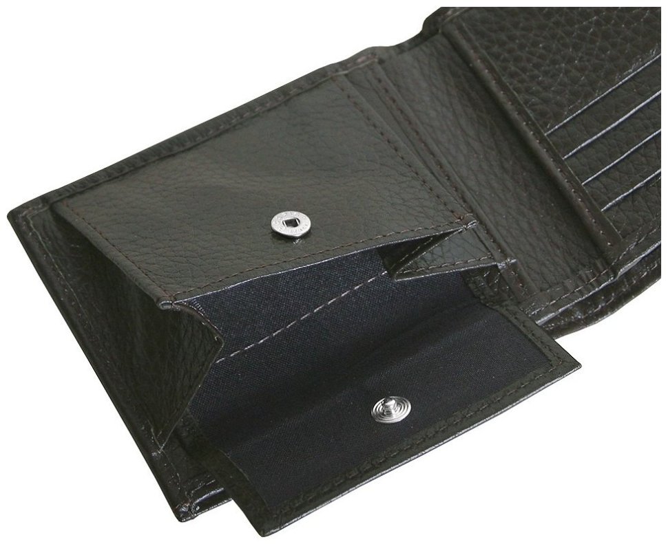 Кожаное портмоне с монетницей коричневого цвета Vip Collection 102541 modnotak фото №5