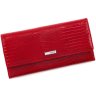 Кожаный кошелек с клапаном красного цвета KARYA (1071-074) - 1