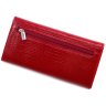 Кожаный кошелек с клапаном красного цвета KARYA (1071-074) - 3