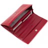 Кожаный кошелек с клапаном красного цвета KARYA (1071-074) - 4